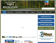 Tablet Screenshot of fortwayneparks.org